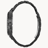 Bulova Crystal Collection Phantom Black Dial Black Steel Strap Watch for Men - 98A240 Buy Now By Bulova