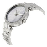Michael Kors Parker Mother of Pearl Silver Steel Strap Watch for Women - MK6424 Buy Now By Michael Kors
