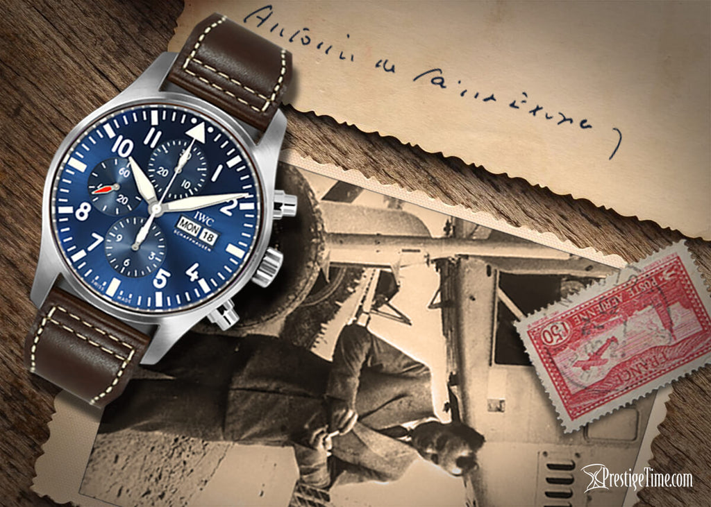 IWC Pilot’s Watch Chronograph Edition “Le Petit Prince” Blue Dial Brown Leather Strap Watch for Men - IW377714 Buy Now By IWC