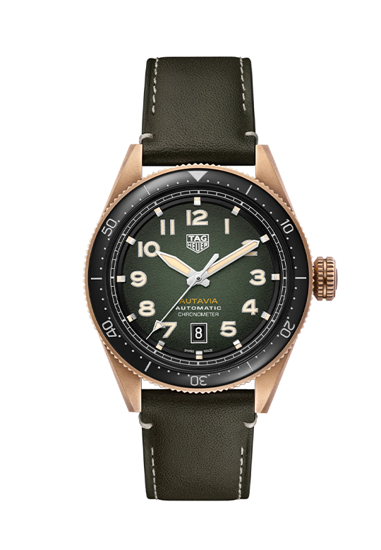 Tag Heuer Autavia Olive Green Dial Watch for Men - WBE5190.FC8268 Buy Now By Tag Heuer