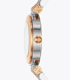Tory Burch Classic T White Dial Two Tone Steel Strap Watch for Women - TBW9011 Buy Now By Tory Burch