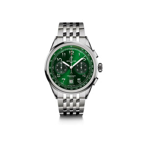 Breitling Premier B01 Chronograph 42 Green Dial Silver Steel Strap Watch for Men - AB0145371L1A1 Buy Now By Breitling