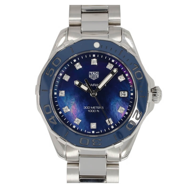 Tag Heuer Aquaracer Diamonds Blue Dial Silver Steel Strap Watch for Women - WAY131L.BA0748 Buy Now By Tag Heuer