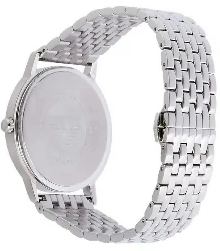 Emporio Armani Kappa Quartz Blue Dial Silver Steel Strap Watch For Men - AR80010 Buy Now By Emporio Armani