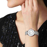 Emporio Armani Gianni T-Bar Quartz Mother of Pearl Dial Silver Mesh Bracelet Watch For Women - AR11319 Buy Now By Emporio Armani