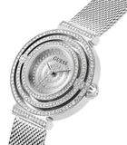 Guess Dream Crystals Silver Dial Silver Mesh Strap Watch For Women - GW0550L1 Buy Now By Guess