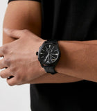 Emporio Armani Claudio Chronograph Black Dial Black Leather Strap Watch For Men - AR11483 Buy Now By Emporio Armani