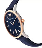 Emporio Armani Renato Analog Blue Dial Black Leather Strap Watch For Men - AR2506 Buy Now By Emporio Armani