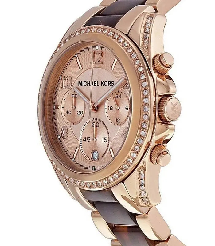 Michael Kors Blair Rose Gold Dial Two Tone Steel Strap Watch For Women - MK5859 Buy Now By Michael Kors
