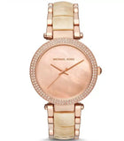 Michael Kors Parker Mother of Pearl Pink Dial Two Tone Steel Strap Watch for Women - MK6402 Buy Now By Michael Kors