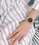 Michael Kors Mini Darci Quartz Black Dial Gold Steel Strap Watch For Women - MK3738 Buy Now By Michael Kors