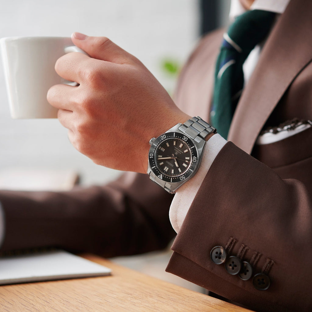 Seiko Prospex 1965 Modern Re Interpretation Automatic Black Dial Silver Steel Strap Watch For Men - SPB143J1 Buy Now By Seiko