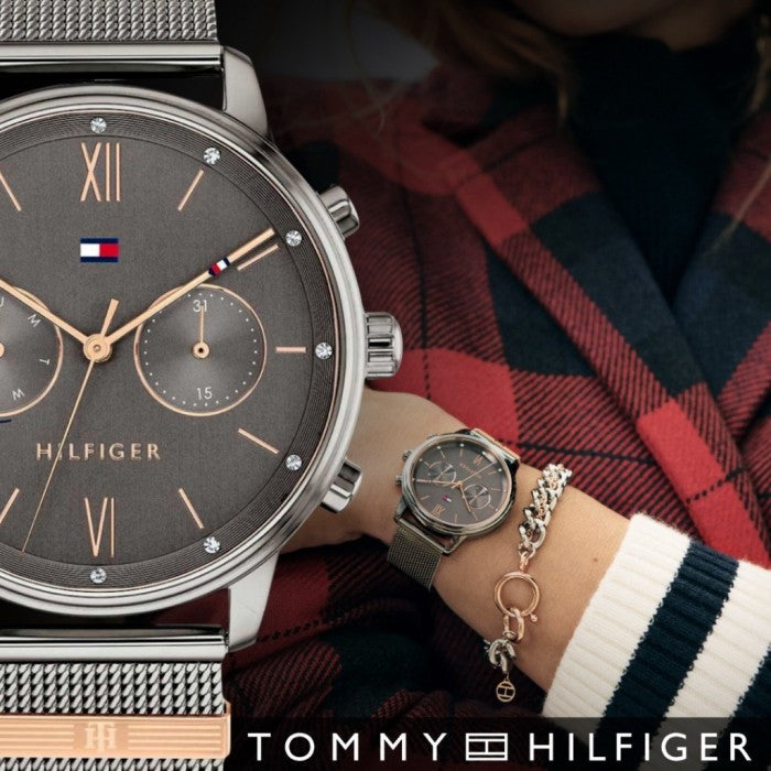 Tommy Hilfiger Blake Quartz Grey Dial Silver Mesh Bracelet Watch for Men - 1782304 Buy Now By Tommy Hilfiger