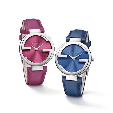 Gucci Interlocking G Blue Dial Blue Leather Strap Watch For Women - YA133322 Buy Now By Gucci