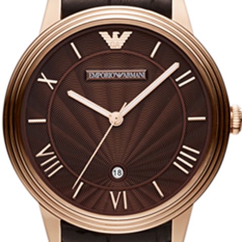 Emporio Armani Classic Quartz Brown Dial Brown Leather Strap Watch For Men - AR1613 Buy Now By Emporio Armani