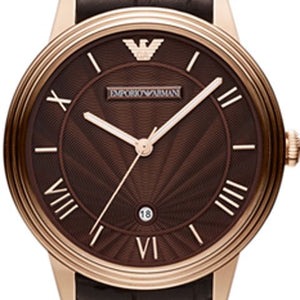 Emporio Armani Classic Quartz Brown Dial Brown Leather Strap Watch For Men - AR1613 Buy Now By Emporio Armani
