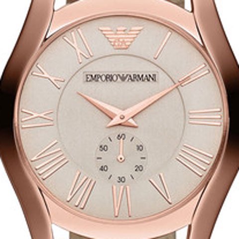 Emporio Armani Valente Analog Beige Dial Beige Leather Strap Watch For Men - AR1667 Buy Now By Emporio Armani