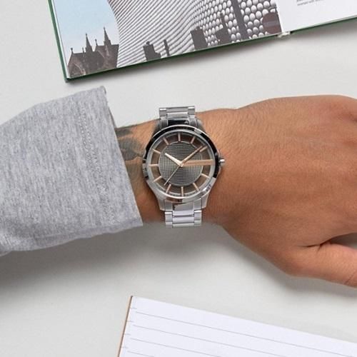 Armani Exchange Hampton Chronograph Skeleton Black Dial Silver Steel Strap Watch For Men - AX2199 Buy Now By Armani Exchange