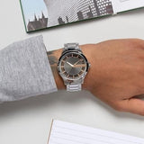 Armani Exchange Hampton Chronograph Skeleton Black Dial Silver Steel Strap Watch For Men - AX2199 Buy Now By Armani Exchange