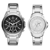 Armani Exchange Drexler Chronograph Black Dial Silver Steel Strap Watch for Men - AX2600 Buy Now By Armani Exchange