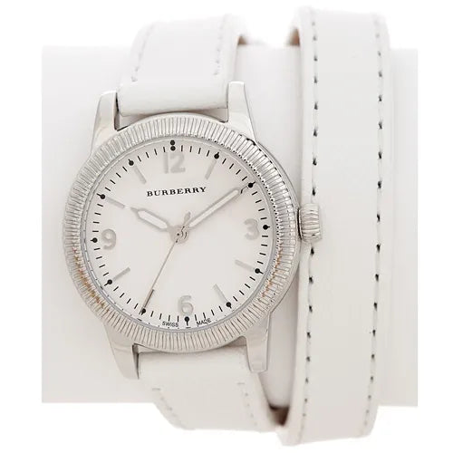 Burberry Utilitarian White Dial White Leather Strap Watch for Women - BU7846 Buy Now By Burberry