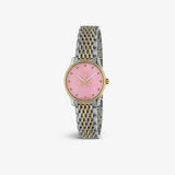 Gucci G Timeless Quartz Pink Dial Two Tone Steel Strap Watch For Women - YA1265030 Buy Now By Gucci