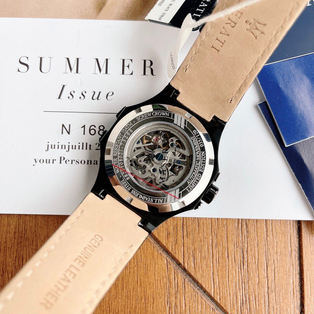 Maserati Automatic Skeleton Black Dial Black Leather Strap Watch For Men - R8821108021 Buy Now By Maserati