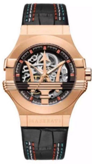 Maserati Potenza Skeleton Limited Edition Dial Black Strap Watch For Men - R8821108026 Buy Now By Maserati