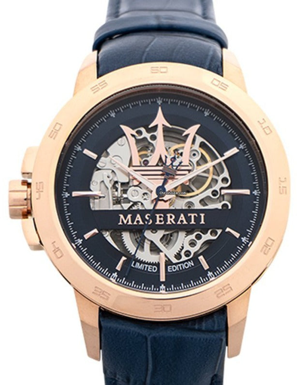 Maserati Automatic Blue Dial Blue Leather Strap Watch For Men - R8821119005 Buy Now By Maserati