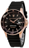 Maserati SFIDA Automatic Black Dial Black Rubber Strap Watch For Men - R8821140001 Buy Now By Maserati