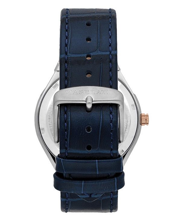 Maserati Stile Automatic Limited Edition White Dial Blue Leather Strap Watch For Men - R8821142001 Buy Now By Maserati