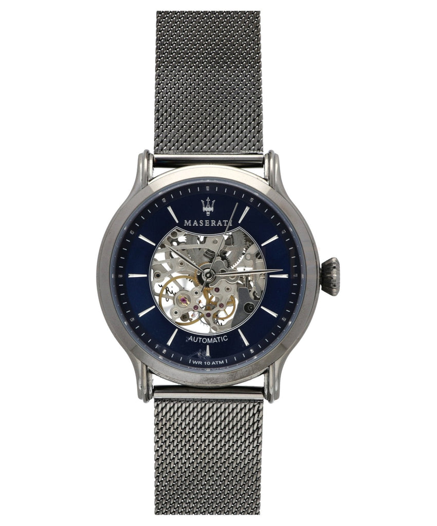Maserati Epoca Automatic Skeleton Blue Dial Mesh Bracelet Watch For Men - R8823118002 Buy Now By Maserati