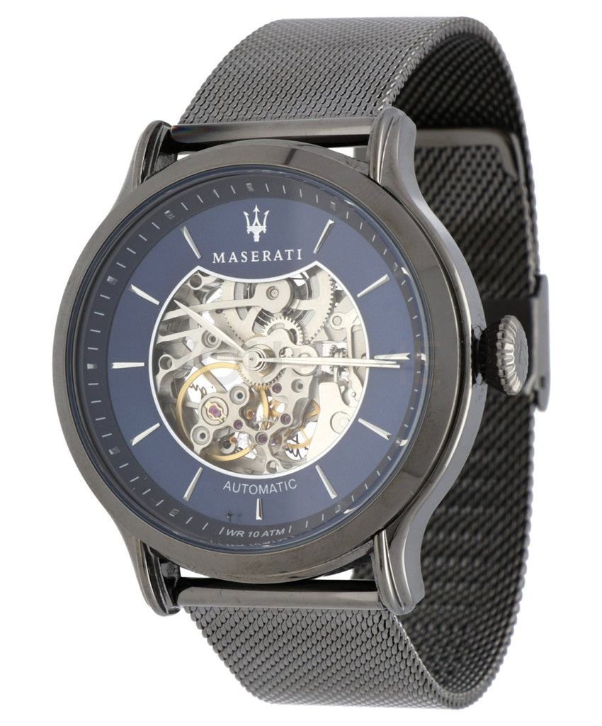 Maserati Epoca Automatic Skeleton Blue Dial Mesh Bracelet Watch For Men - R8823118002 Buy Now By Maserati