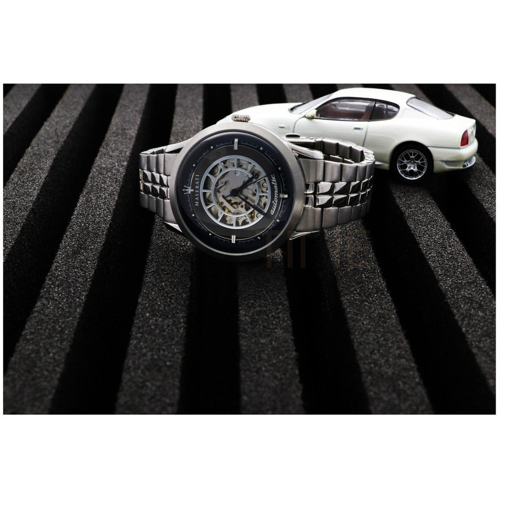 Maserati Ricordo Automatic Skeleton Silver Dial Silver Steel Strap Watch For Men - R8823133005 Buy Now By Maserati