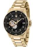 Maserati SFIDA Black Dial Yellow Gold Toned Watch For Men - R8823140003 Buy Now By Maserati
