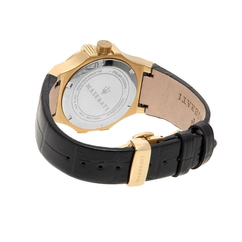 Maserati Potenza Diamonds Silver Dial Black Leather Strap Watch For Women - R8851108505 Buy Now By Maserati