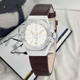 Maserati Potenza Silver Dial Brown Leather Strap Watch For Women - R8851108506 Buy Now By Maserati
