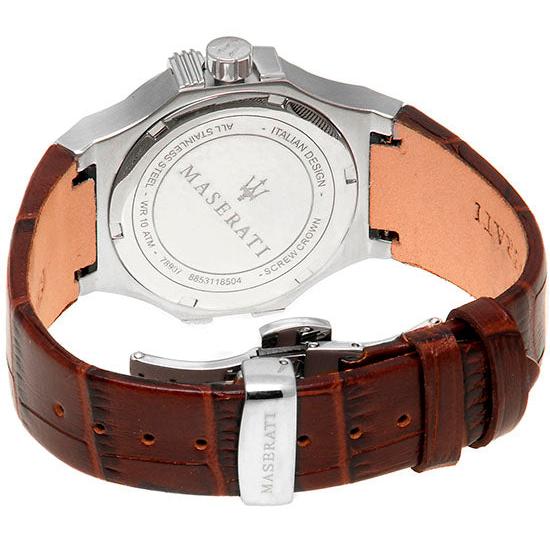 Maserati Potenza Silver Dial Brown Leather Strap Watch For Women - R8851108506 Buy Now By Maserati
