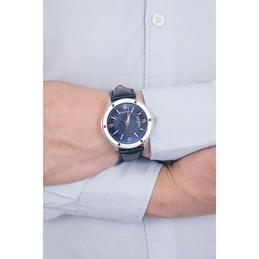 Maserati Circuito Blue Dial Blue Leather Strap Watch For Men - R8851127003 Buy Now By Maserati