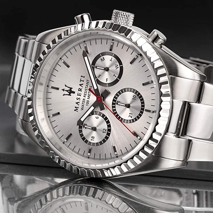 Maserati Competizione Silver Dial Silver Steel Strap Watch For Men - R8853100018 Buy Now By Maserati