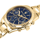 Maserati Competizione Chronograph Blue Dial Gold Steel Strap Watch For Men - R8853100026 Buy Now By Maserati