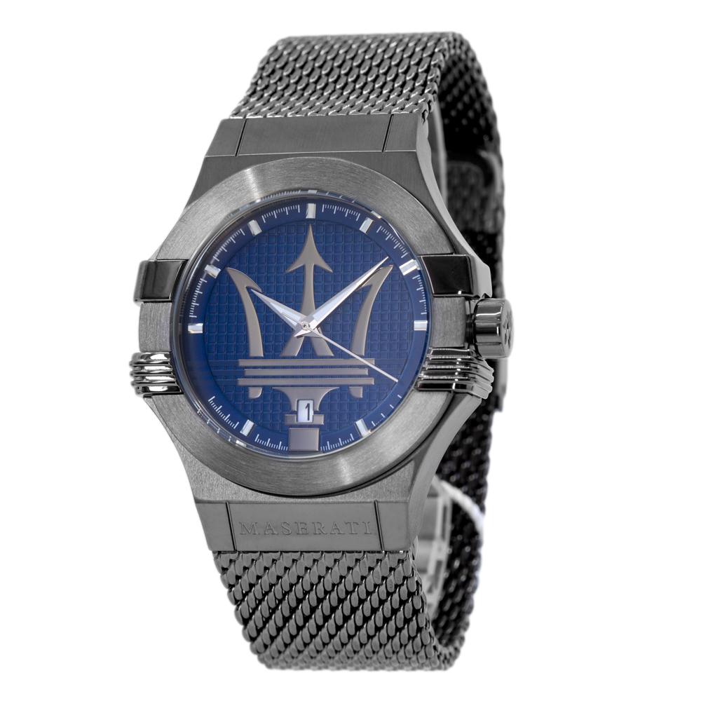 Maserati Potenza Quartz Blue Dial Grey Mesh Bracelet Watch For Men - R8853108005 Buy Now By Maserati