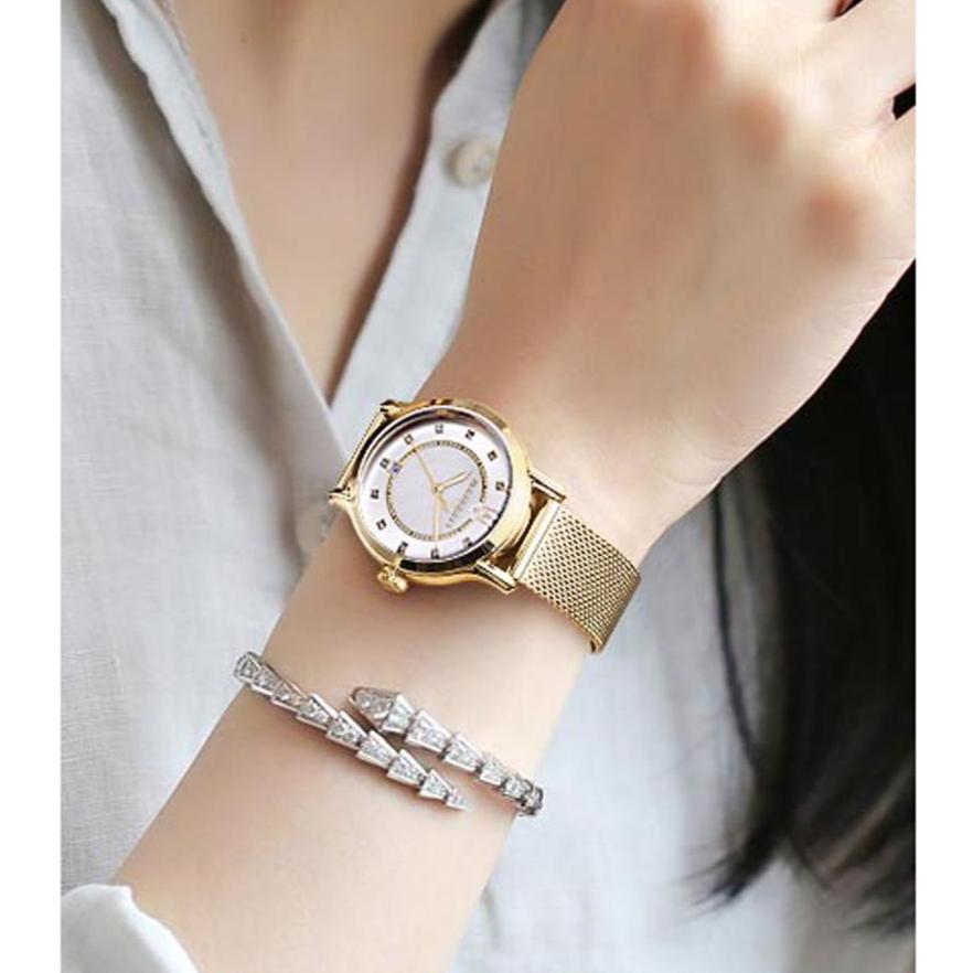 Maserati Epoca Mother of Pearl Dial Yellow Gold Mesh Strap Watch For Women - R8853118502 Buy Now By Maserati