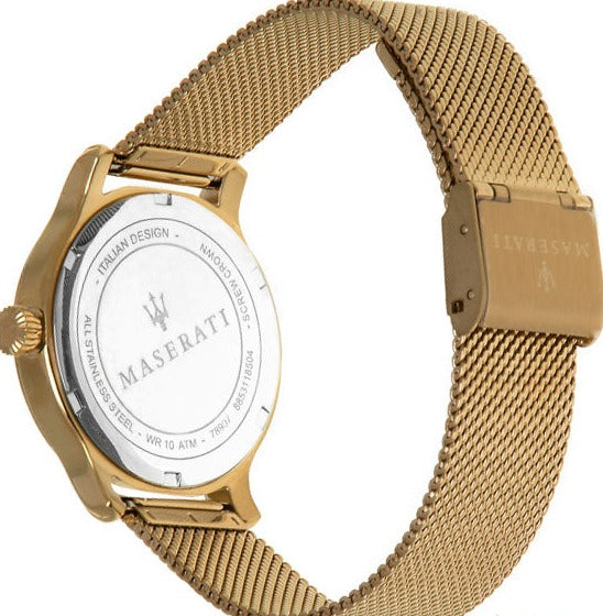Maserati Epoca Mother of Pearl Dial Yellow Gold Mesh Strap Watch For Women - R8853118502 Buy Now By Maserati