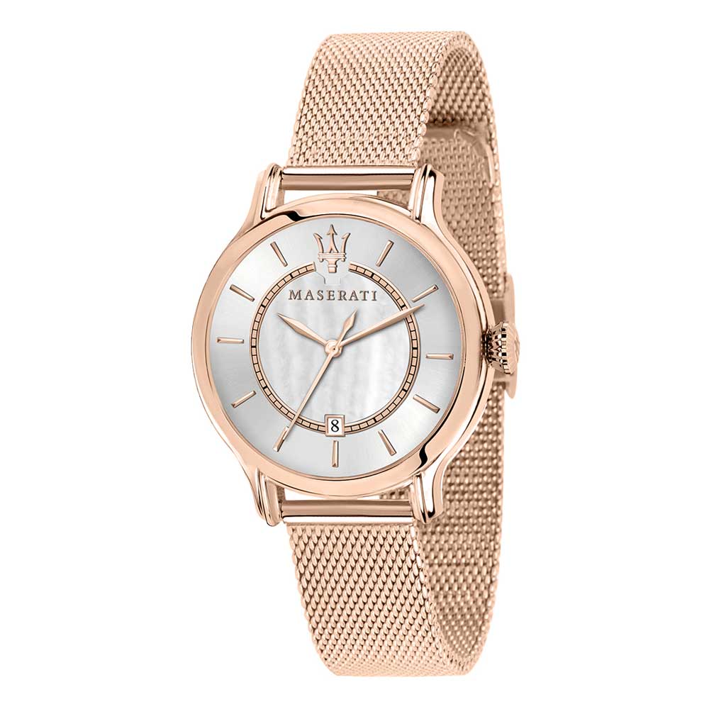 Maserati Epoca Mother of Pearl Dial Rose Gold Mesh Strap Watch For Women - R8853118506 Buy Now By Maserati