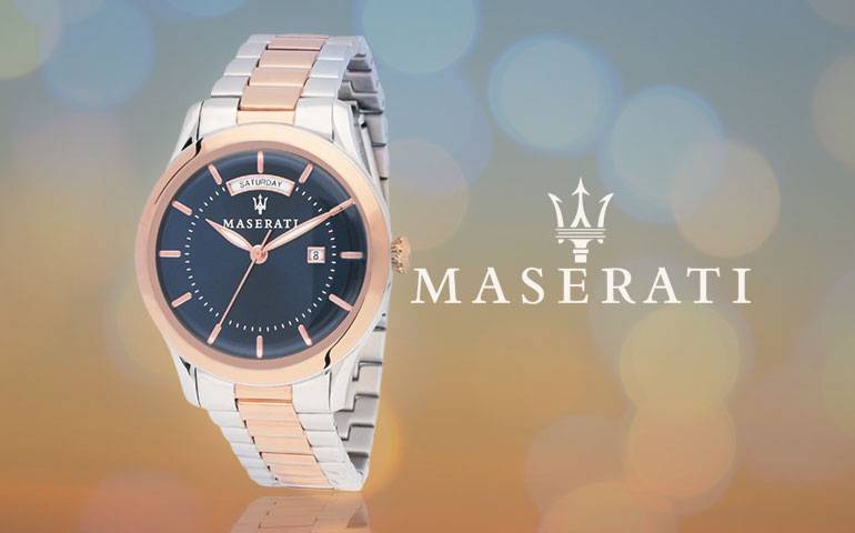 Maserati Tradizione Blue Dial Two Tone Steel Strap Watch For Men - R8853125001 Buy Now By Maserati