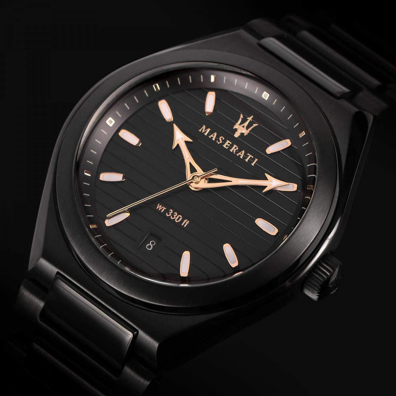 Maserati Triconic Analog Black Dial Black Steel Strap Watch For Men - R8853139004 Buy Now By Maserati