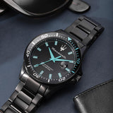 Maserati SFIDA Aqua Edition Analog Black Dial Black Steel Strap Watch For Men - R8853144001 Buy Now By Maserati