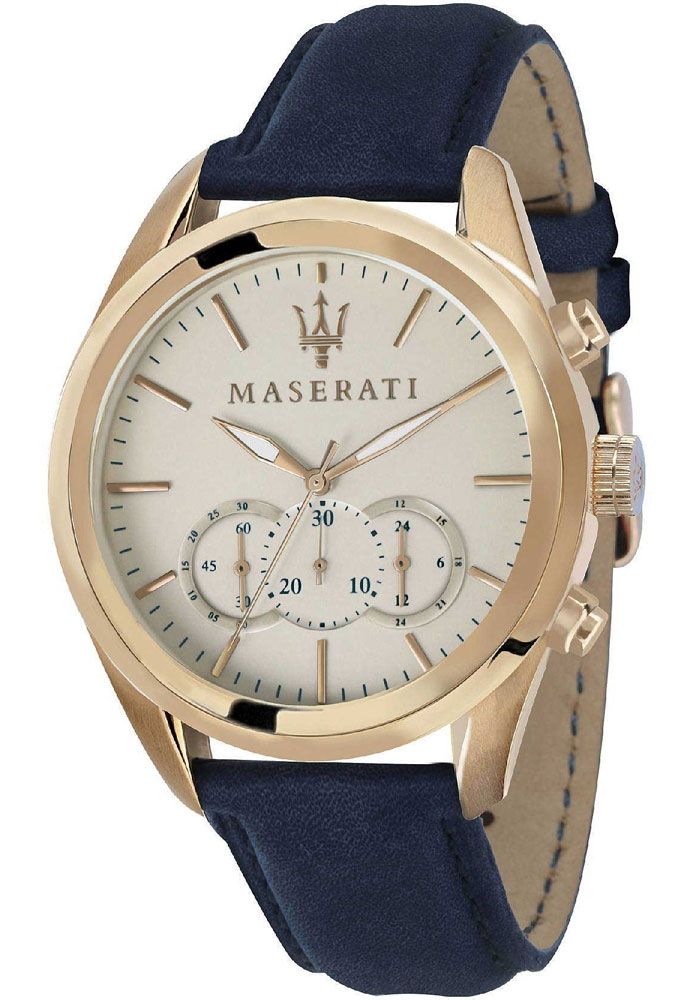 Maserati Traguardo Chronograph Grey Dial Leather Strap Men's Watch - R8871612016 Buy Now By Maserati