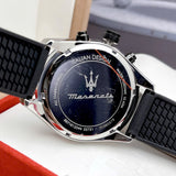 Maserati Traguardo Chronograph Blue Dial Black Silicone Strap Watch For Men - R8871612044 Buy Now By Maserati